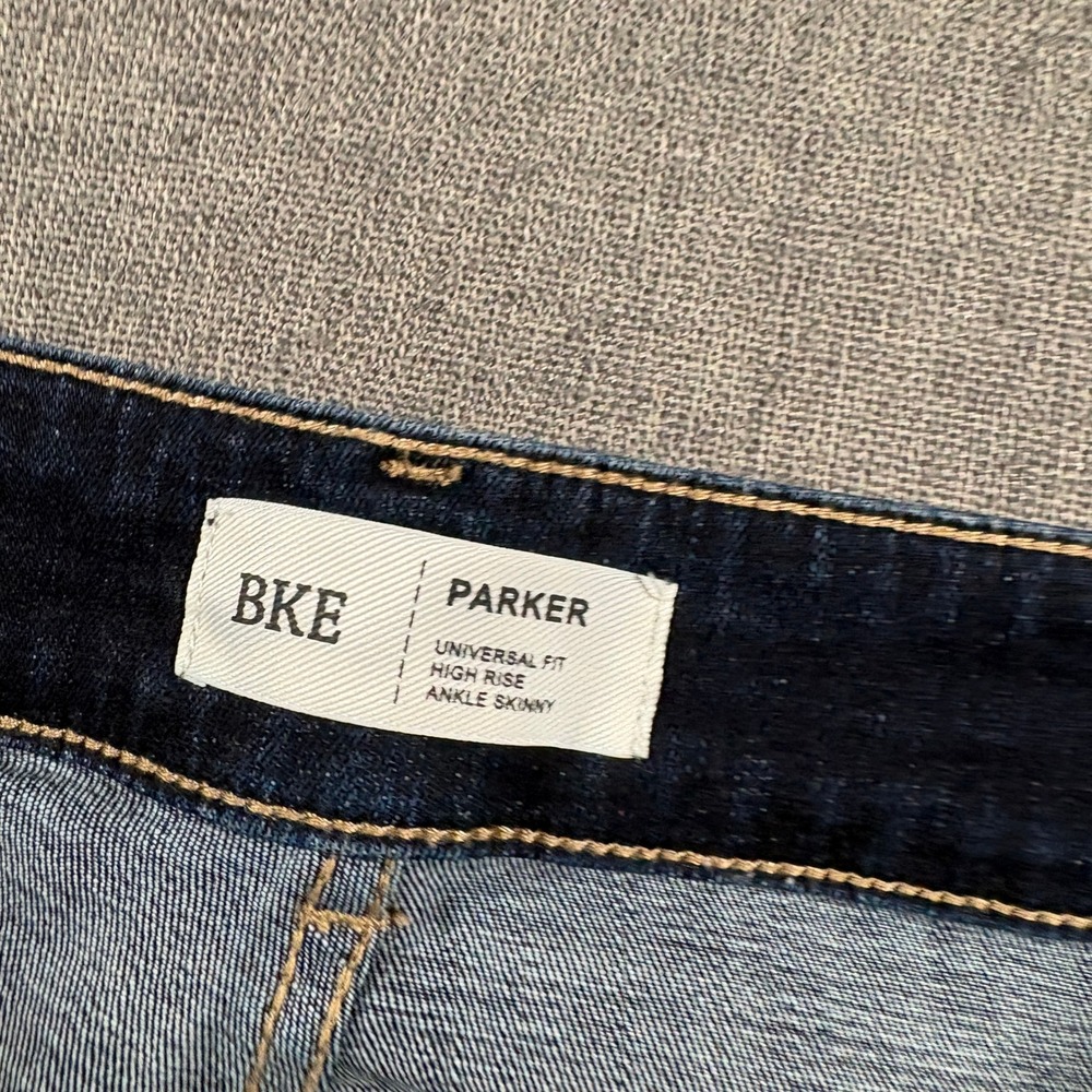 BKE Parker Ankle Skinny Jeans Women 33 Blue High Rise Universal Fit Stretch - Picture 3 of 8